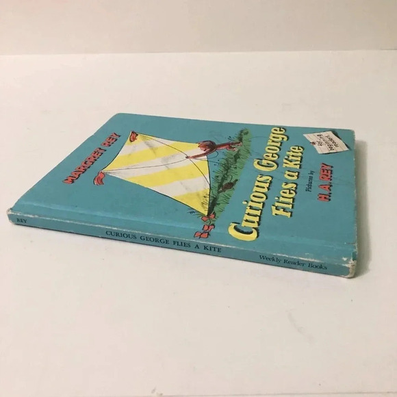 1958 Curious George Flies A Kite by  Margret Rey Hardcover Book - Picture 4 of 16